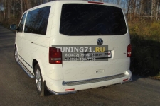 Пороги с площадкой (нерж. лист) 60,3 мм Volkswagen Multivan 2013